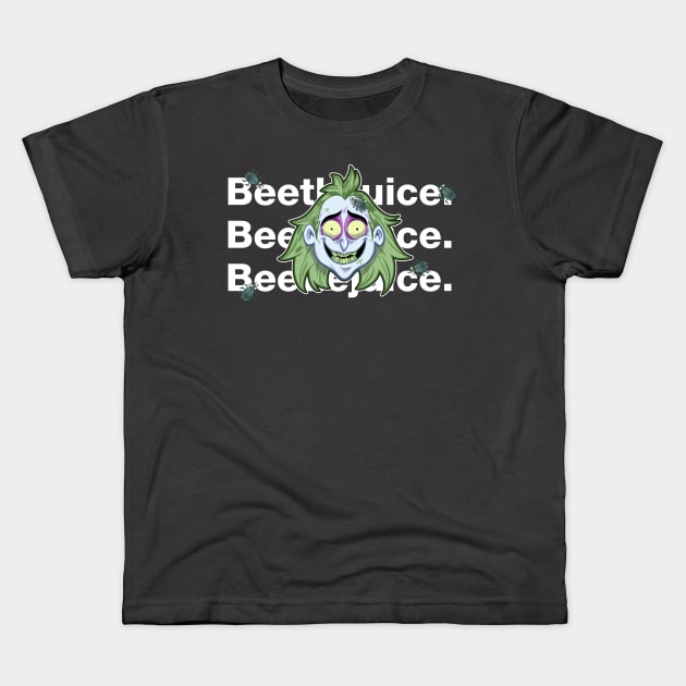 Beetle Juice Kids T-Shirt by BeezleBubRoss